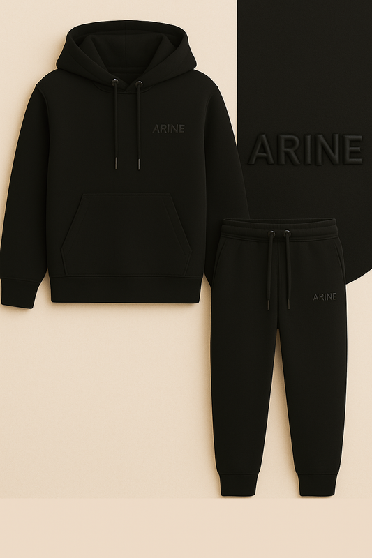 BLACK - HOODIE SET